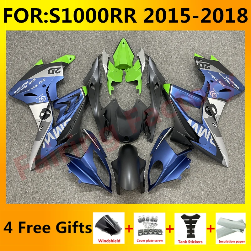 

Новый комплект обтекателей для мотоцикла ABS, подходит для S1000RR S 1000 RR S1000 RR 2015 2016 2017 2018, цвет синий/черный