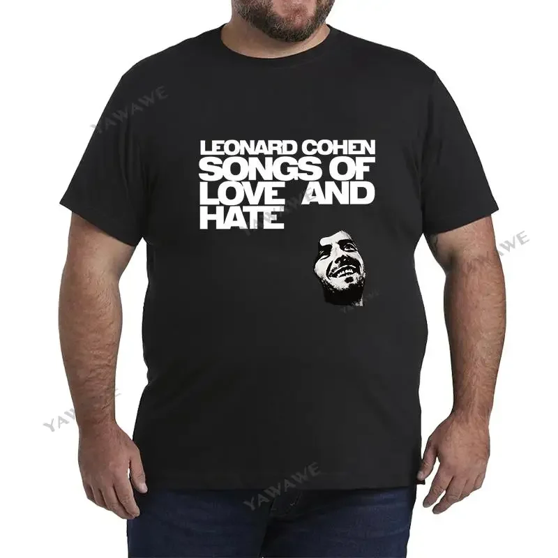 Мужская брендовая летняя футболка с короткими рукавами Leonard Cohen - Songs of Love and Hate