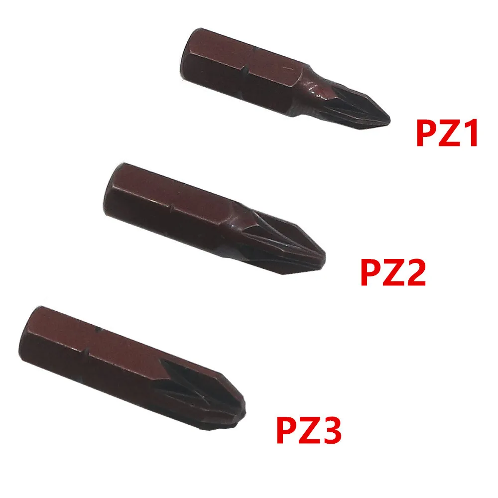 

12PCS 1/4 inch Hex Shank 25MM Security Tamper Proof PZ1 PZ2 PZ3 Magnetic Bits S2 Steel Pozidriv Electric Screwdriver Bit Set