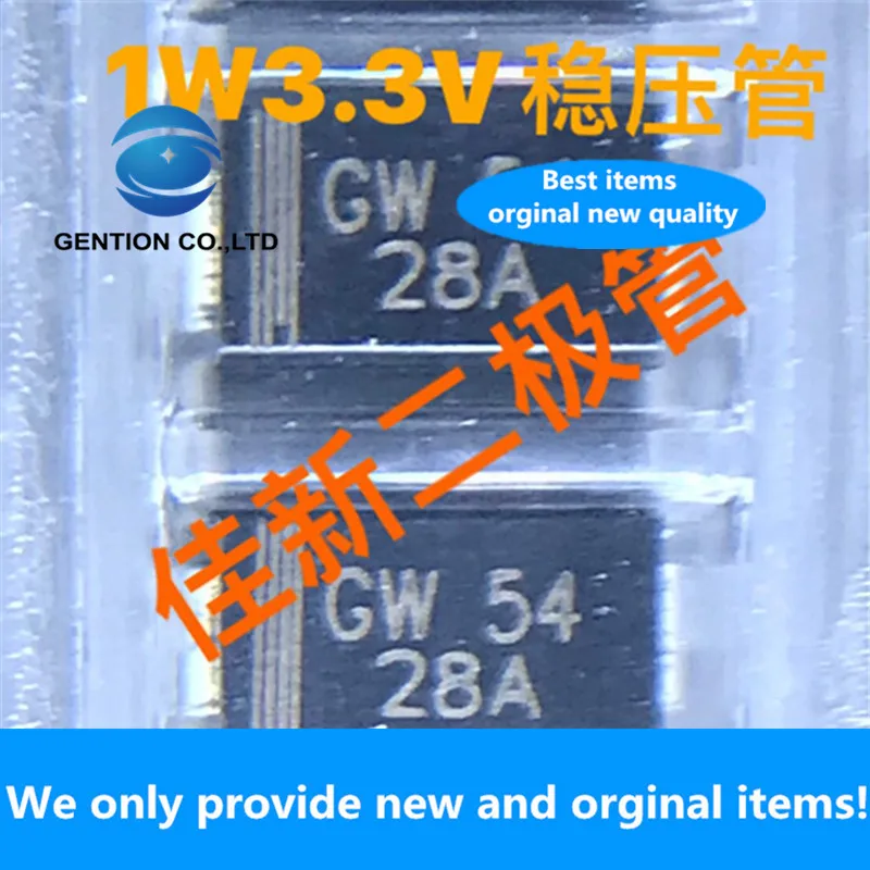 

50 шт., 100% Новый оригинальный Диод Зенера SMA4728A 1W3.3V, Шелковый экран 28A