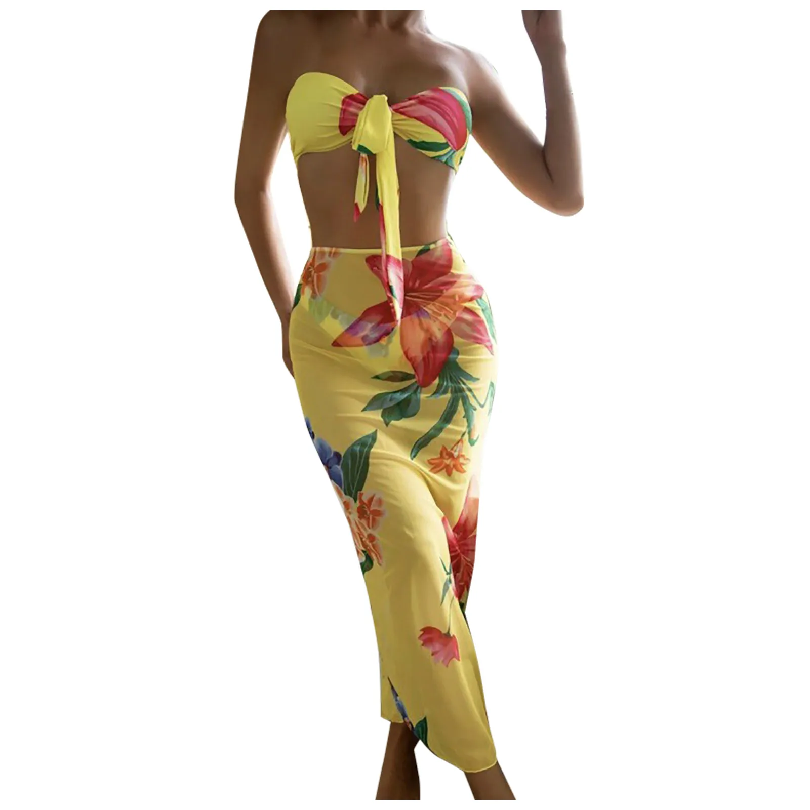 

Женский летний модный сексуальный однотонный комплект бикини из микро-ткани, женские стринги с завязками по бокам, сетчатый купальник из трех предметов, пуш-ап, без подкладки