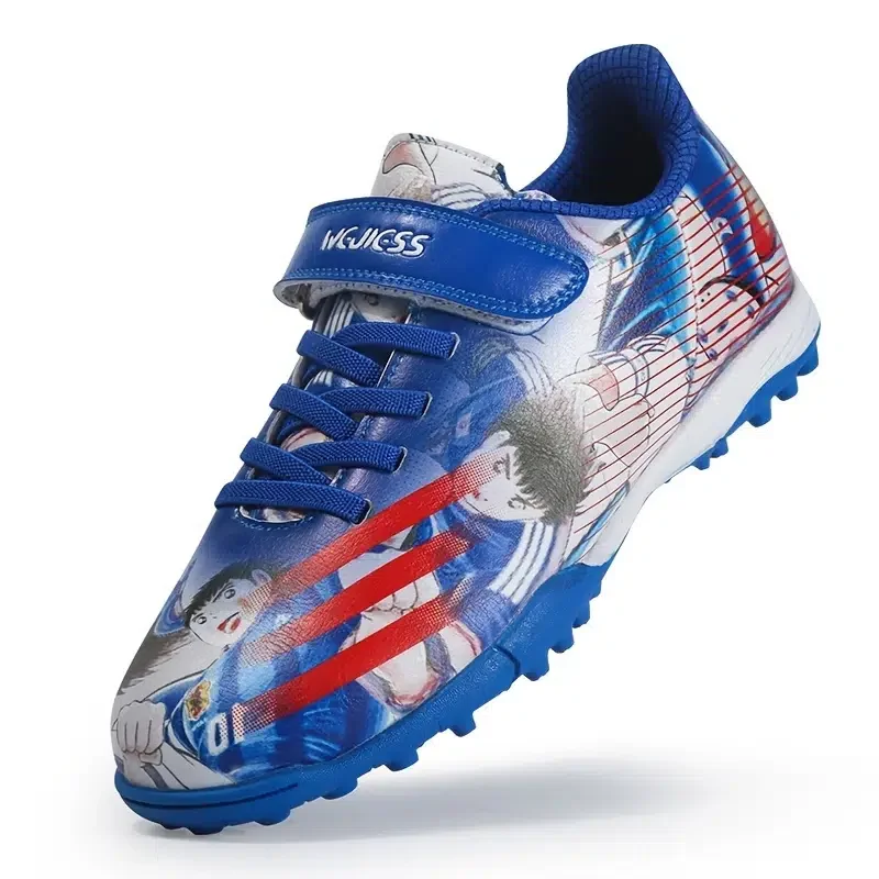 Children's Cartoon Printing Cleats Soccer Shoes Non-slip Turf Football Shoes