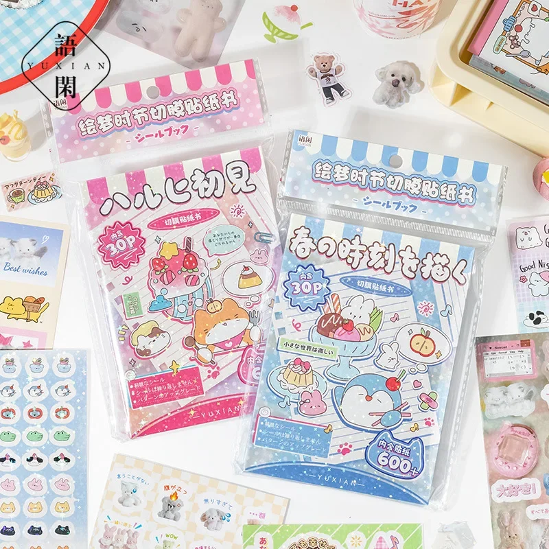 Канцелярские стикеры и наклейки в стиле аниме Y2K 600 шт