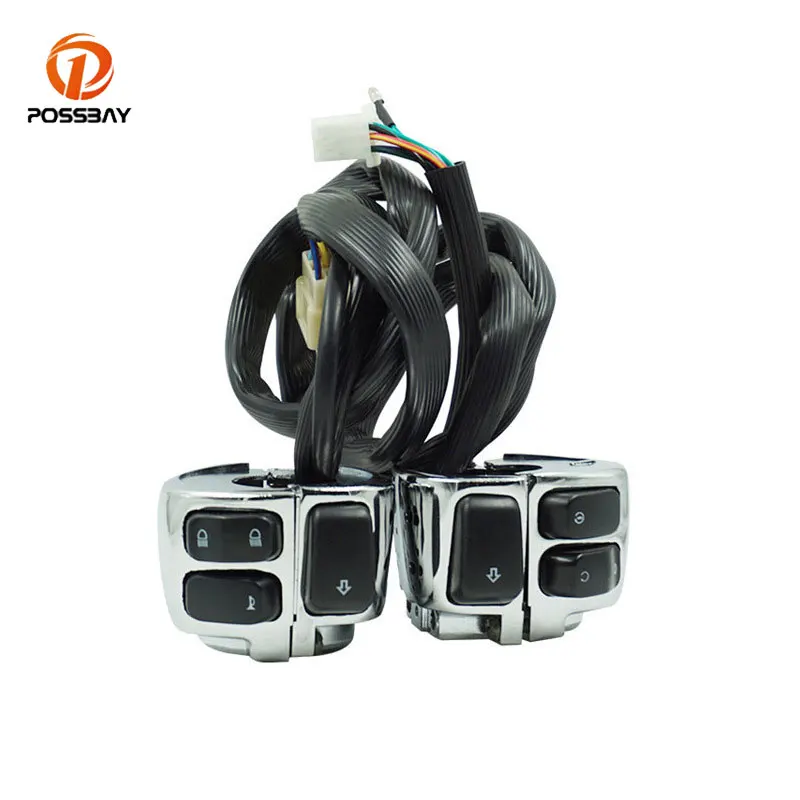 

Motorcycle 1" Handlebar Control Switches Wiring Harness For Harley Dyna Fat Bob FXDF Touring Softail Sportster XL Softail 96-12