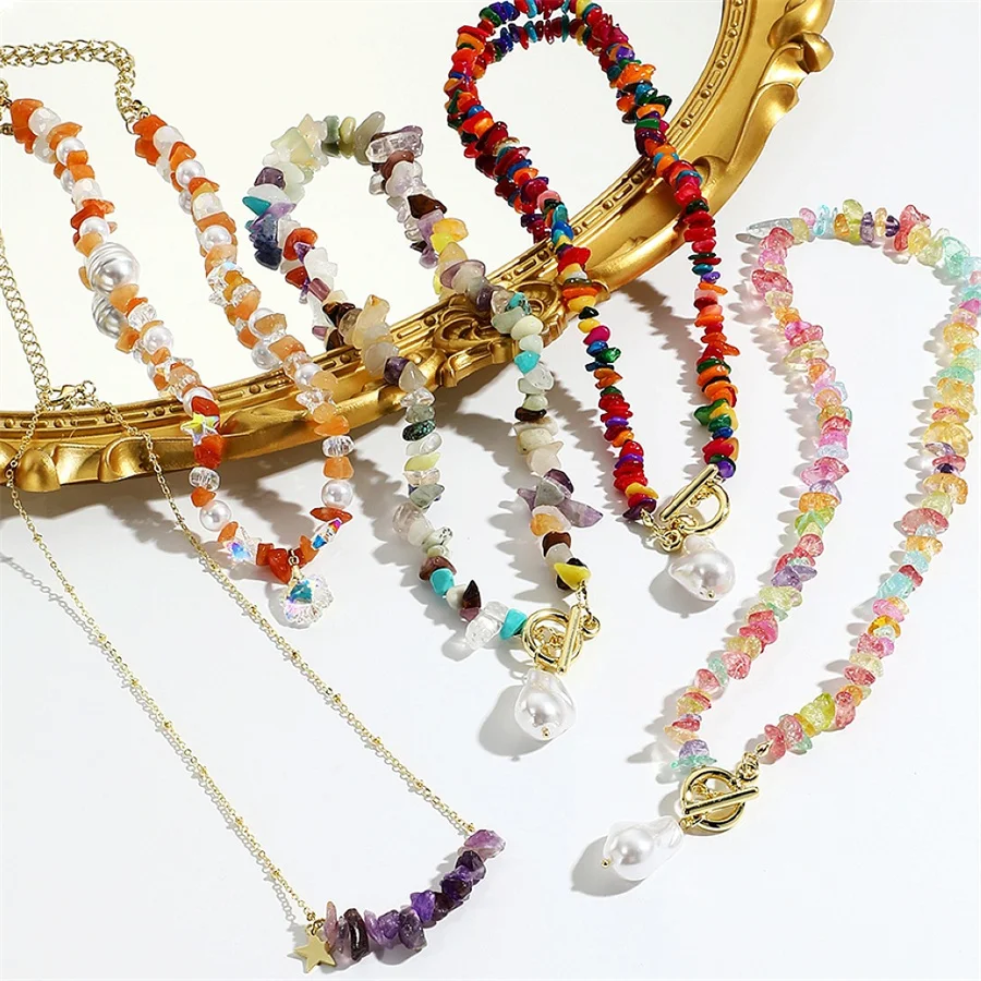 

Bohemian Vintage Love Heart Pendant Choker Necklace For Women Zircon Pearl Chain Party Aesthetic Jewelry Christmas Gift Hot Sale