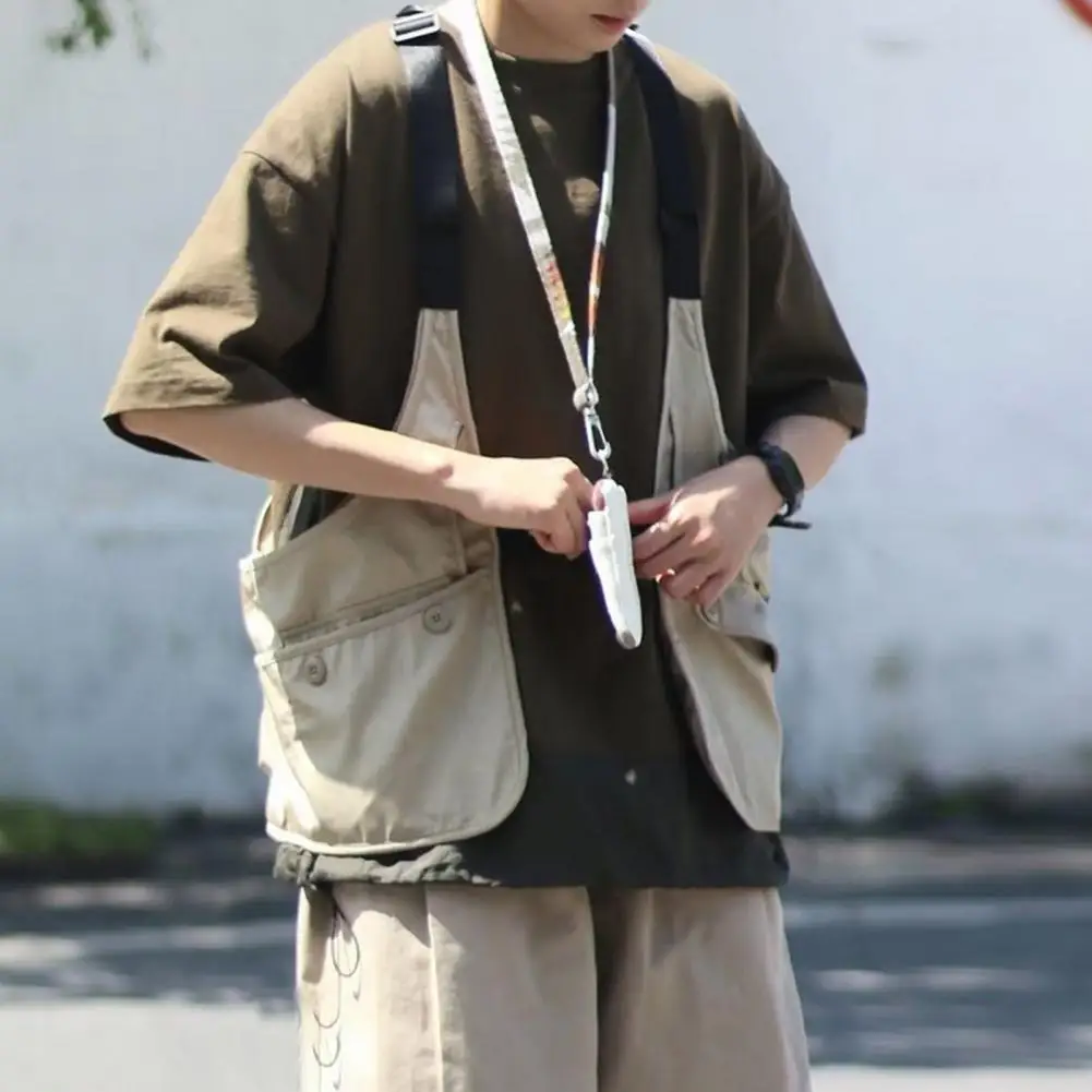 Летний жилет унисекс с регулируемыми ремнями нагрудная сумка несколькими