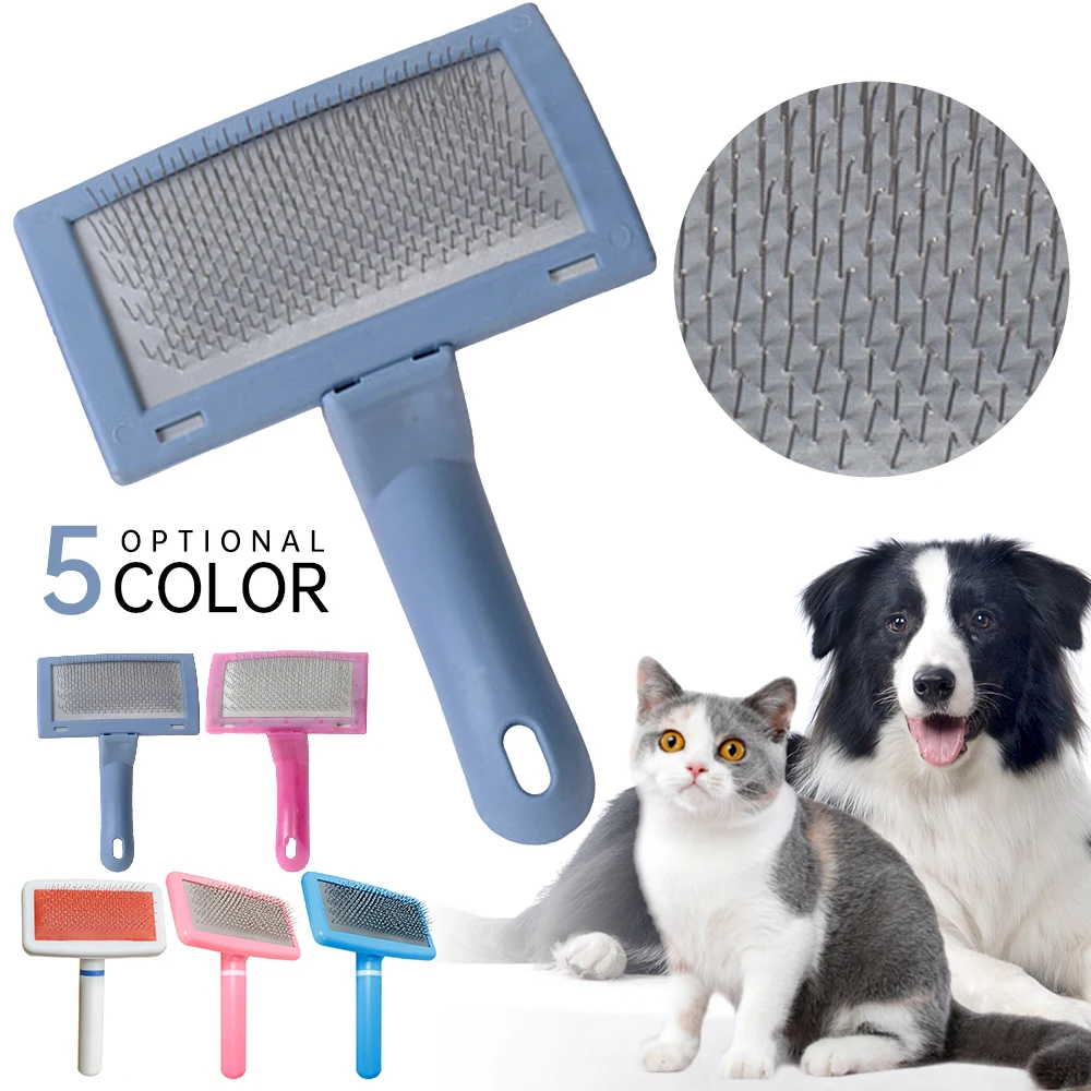 

Pet Steel Needle brush Fur Cleaning Brush Puppy Small Dog And Cat Hair Removal Massage brush Pets Beauty Grooming Tool