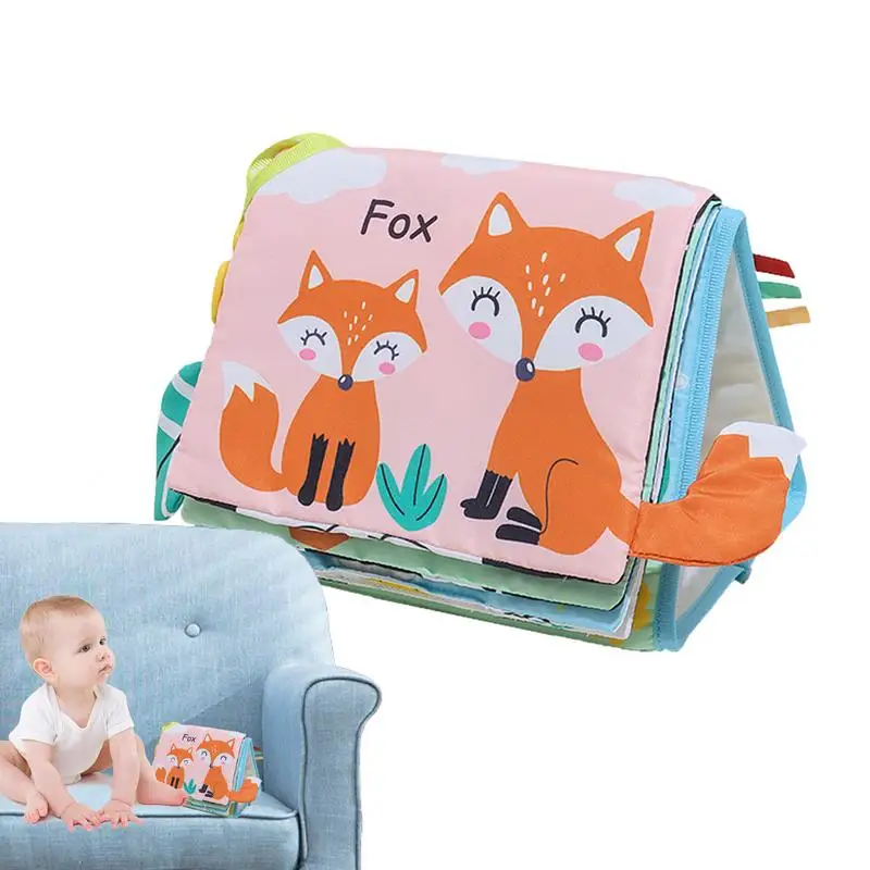 

Infant Mirror Folding Soft Cloth Quiet Books Black And White Early Learning Sensory Toys For 0-12 Months Babies Kids Boys Girls
