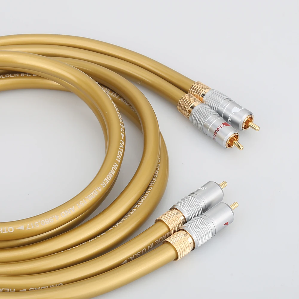 Аудиокабели Hi-Fi HEXLINK GOLDEN 5C усилитель аудиокабеля для CD DVD-плеера динамика кабель RCA