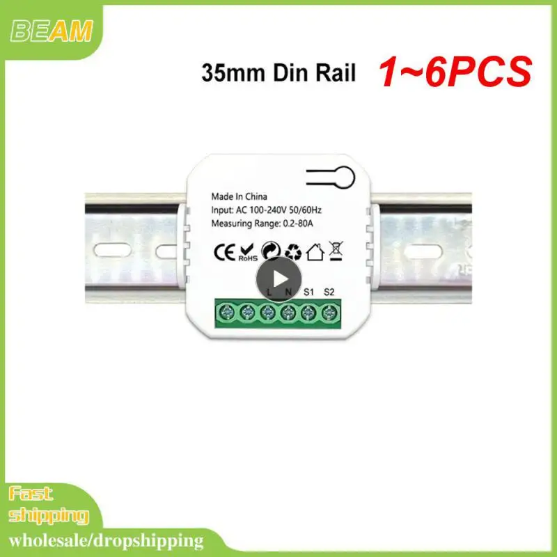 

1~6PCS Tuya Smart Life WiFi Digital Energy Meter 80A with Current Transformer Sensor Clamp Power Consumption Monitor 110V 240V