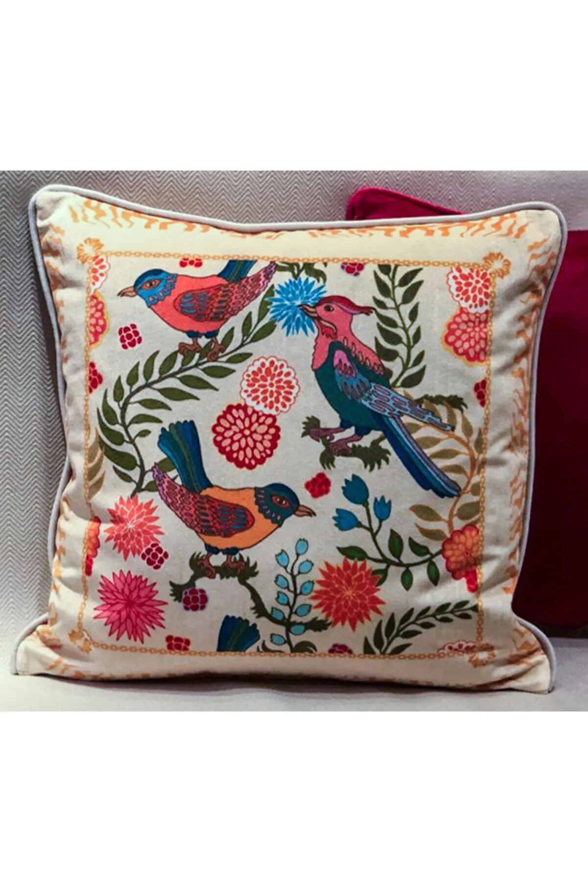 Импортный Шелковый Бархатный Чехол для подушки в английском стиле 43x43 см