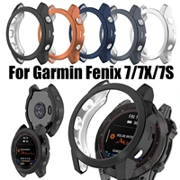 full protection bumper cover guard shell watch frame tpu plating case protective skin for garmin fenix 77x7s