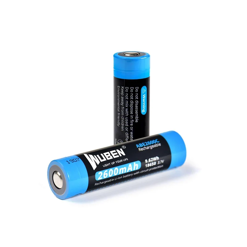 Аккумуляторная литий-ионная батарея WUBEN ABE2600C Высокой Емкости 2600 мАч 3 7 в 18650