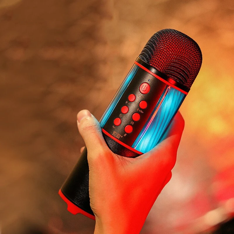 Беспроводной Bluetooth-микрофон SOAIY домашний ручной микрофон для пения с функцией