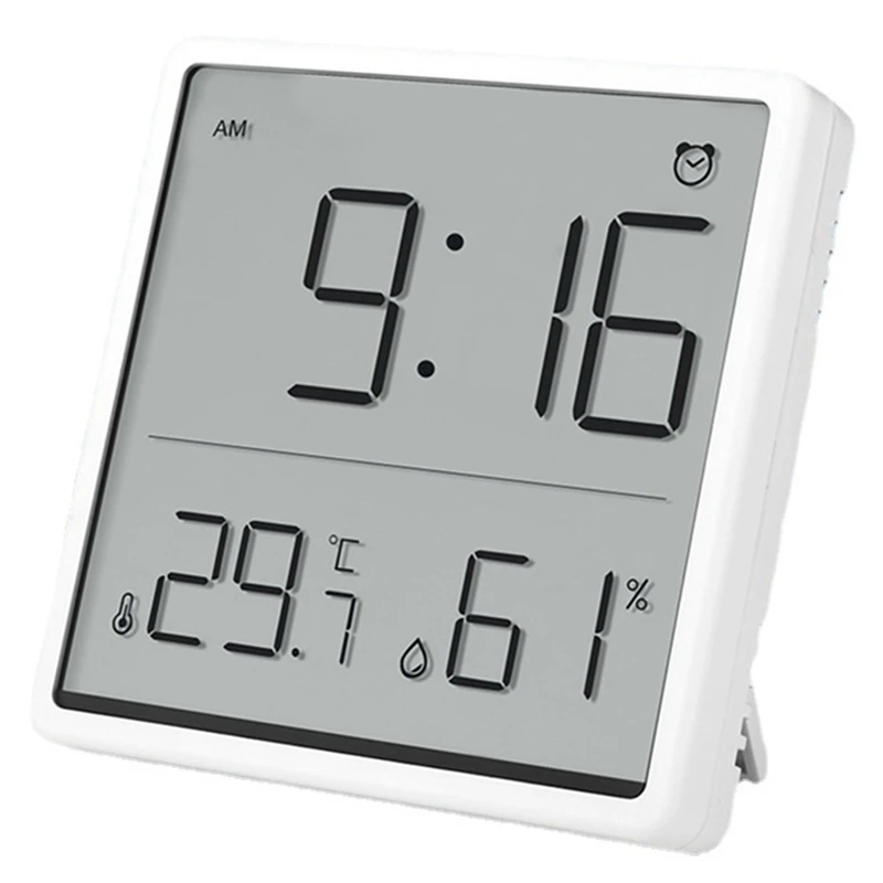

Digital Hygrometer Thermometer with Clock Humidity Monitor Timer Alarm for Home Office Baby Room