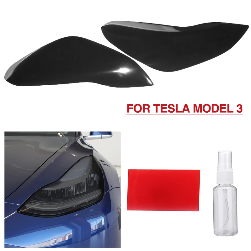 

Car Styling Headlight Protective Film Protection Sticker Taillight Transparent Blackened TPU Sticker for Tesla Model 3 2021 2017