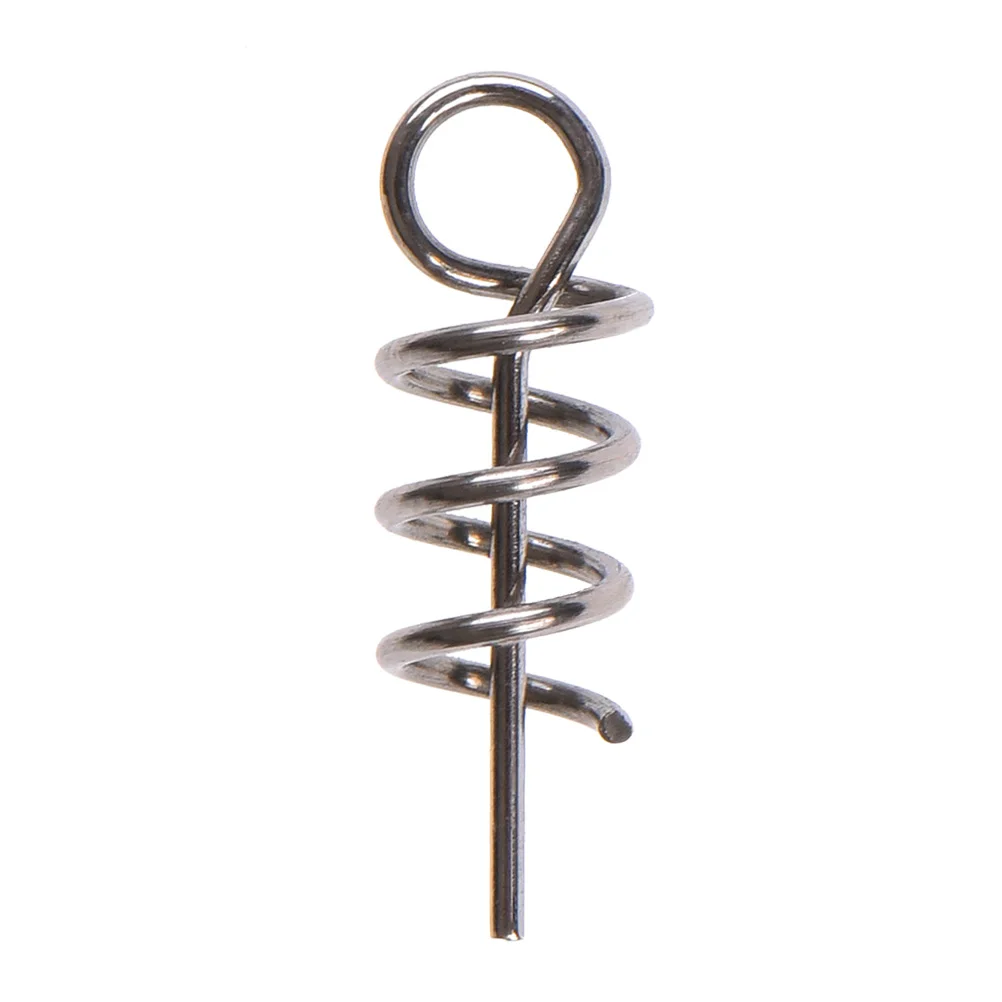 

50pcs Lure Baits Hook Metal Spring Fixed Lock Worms Crank Hook Pin Fishing Latch Needle for Ourdoor