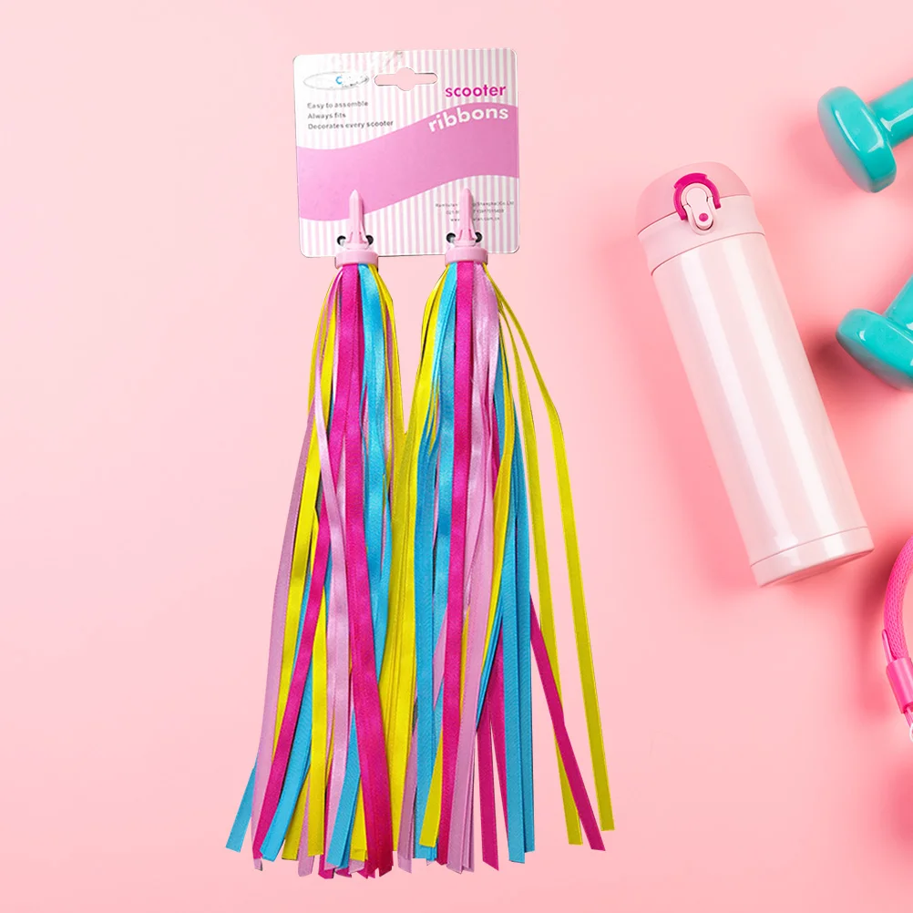 

Bike Streamers Handlebar Tassels Kids Streamer Scooter Ribbon Girls Grip Tassel Grips Bowknot Handles Polyester Decoration