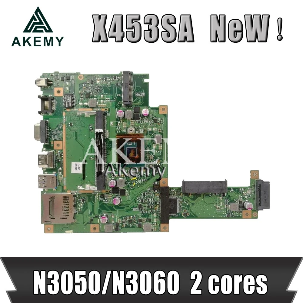 

Akemy X453SA Laptop Motherboard For Asus X453S X453SA X453 F453S Mainboard test 100% OK N3050/N3060 2 cores