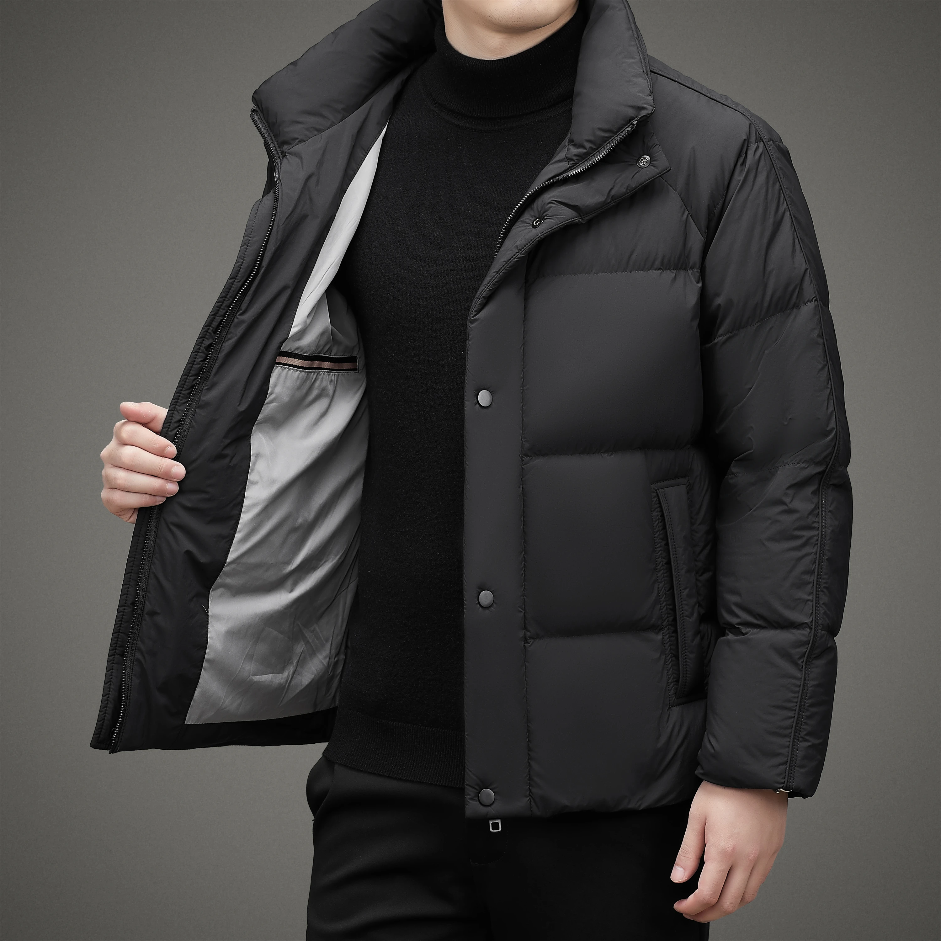 Men Winter Parkas Fashion Solid Jacket Thicken Warm Puffer Jackets Men's Clothing Ropa Hombre Jaqueta Masculina Doudoune Homme