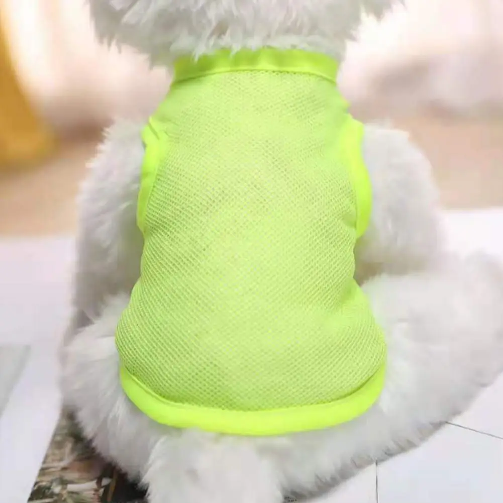 

Cat T-Shirt Plain Mesh Fabric Breathable Round Neck Cat T-Shirt Dog Shirt for Party