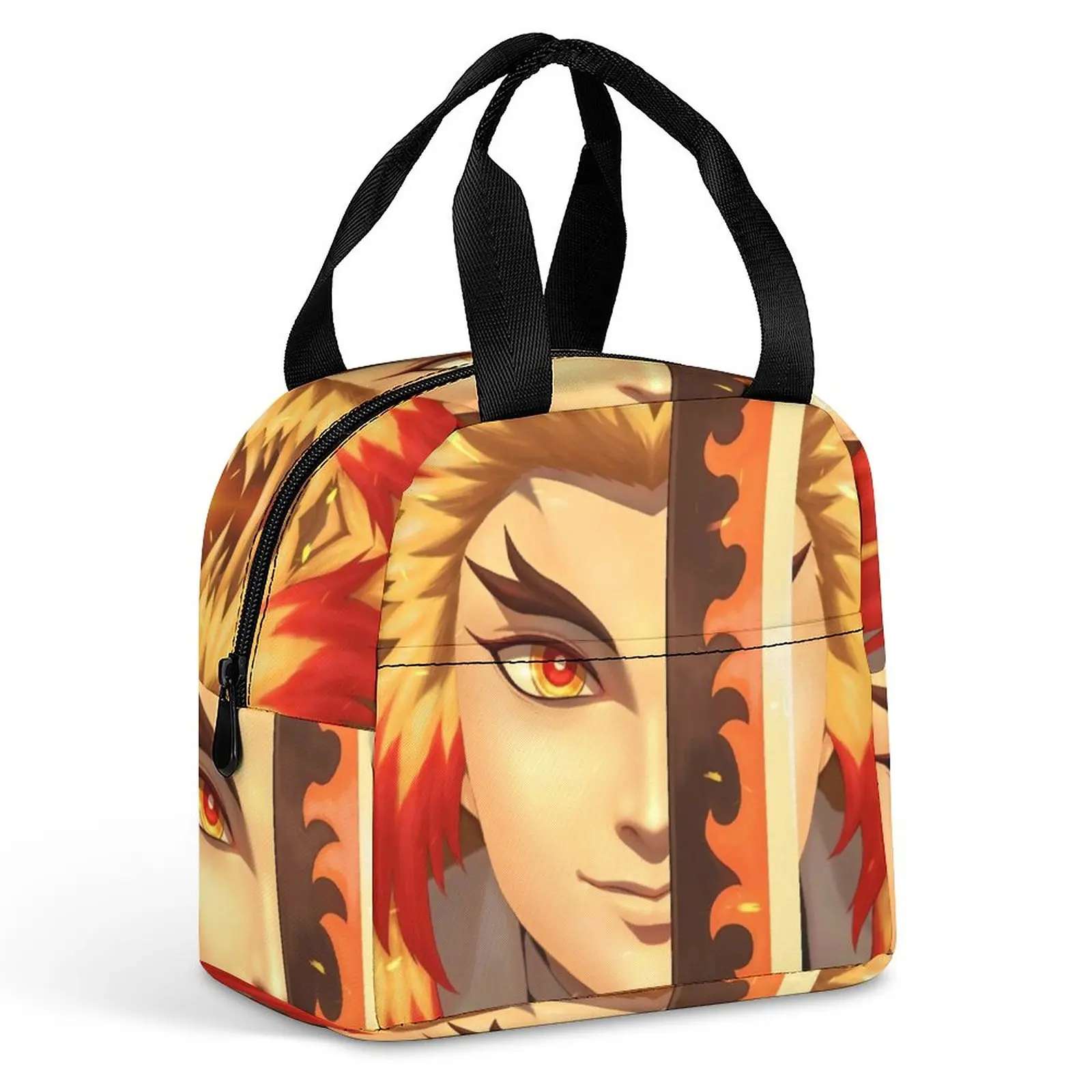 

Anime Demon Slayer Lunch Bag Rengoku Kyojuro Funny Lunch Box For Men School Portable Insulated Cooler Bag Print Tote Food Bags