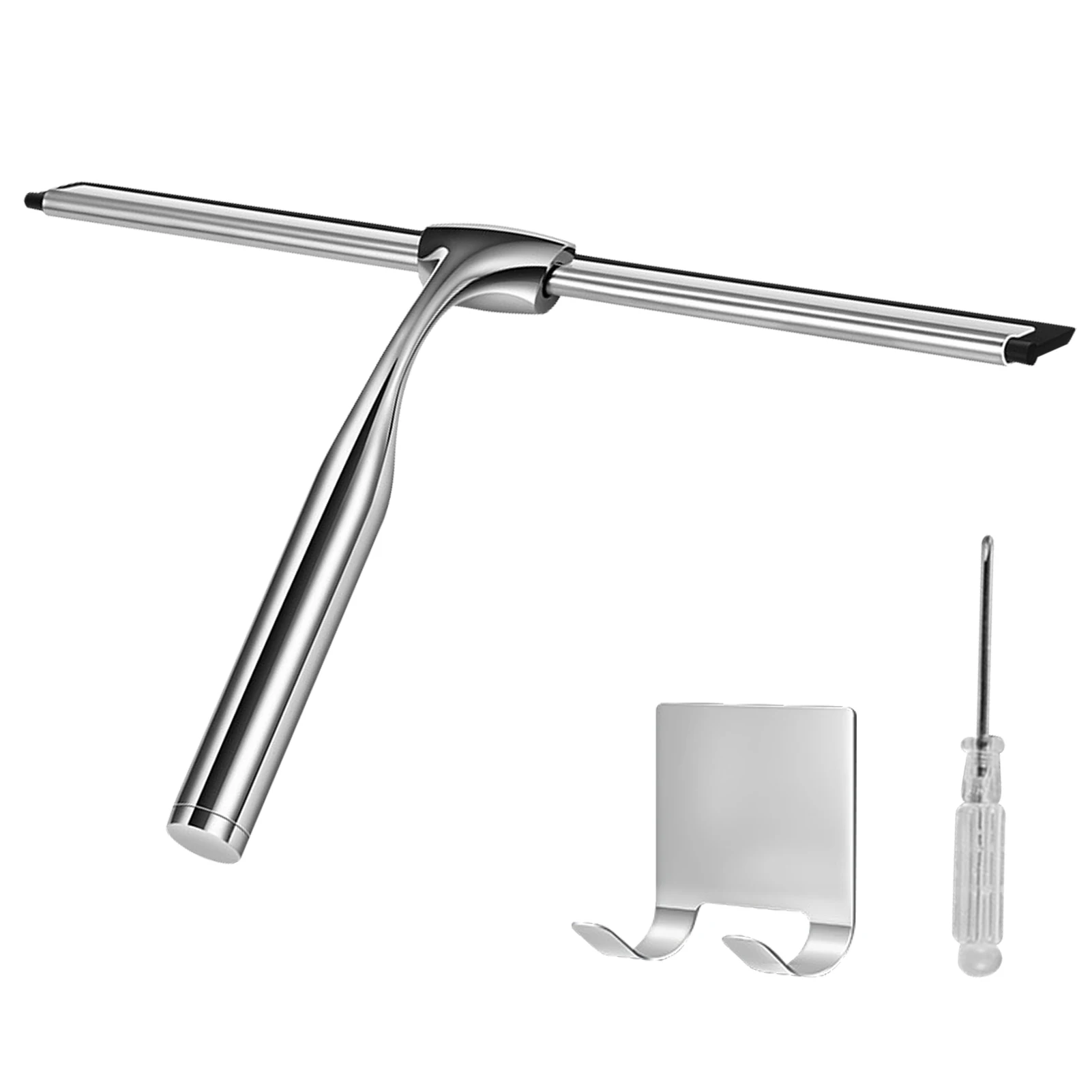 

Швабра для окон, универсальный скребок для зеркала, дома и автомобиля, из нержавеющей стали, для влажной комнаты, улицы