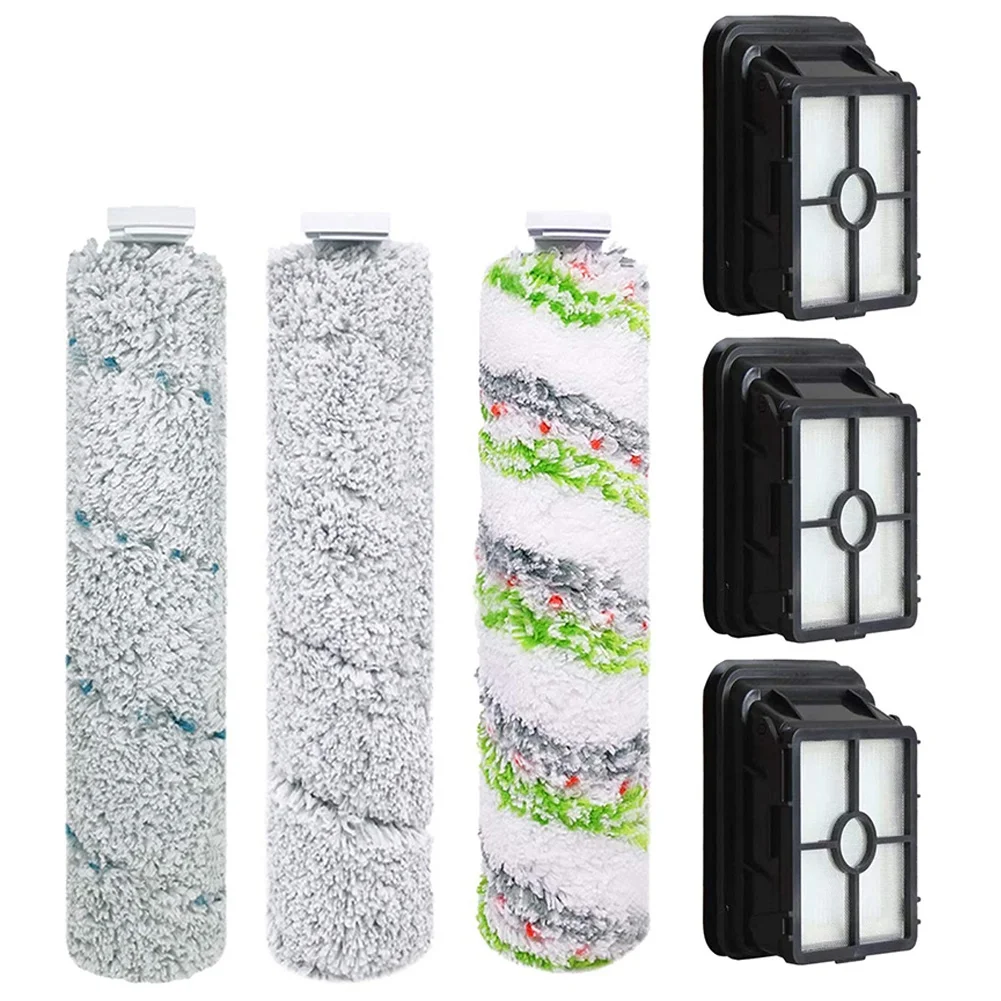 

Brush Rolls Filters Set for Bissell CrossWave Cordless Max 2554A,2590,2593, and 2596 All in One Wet-Dry Filters