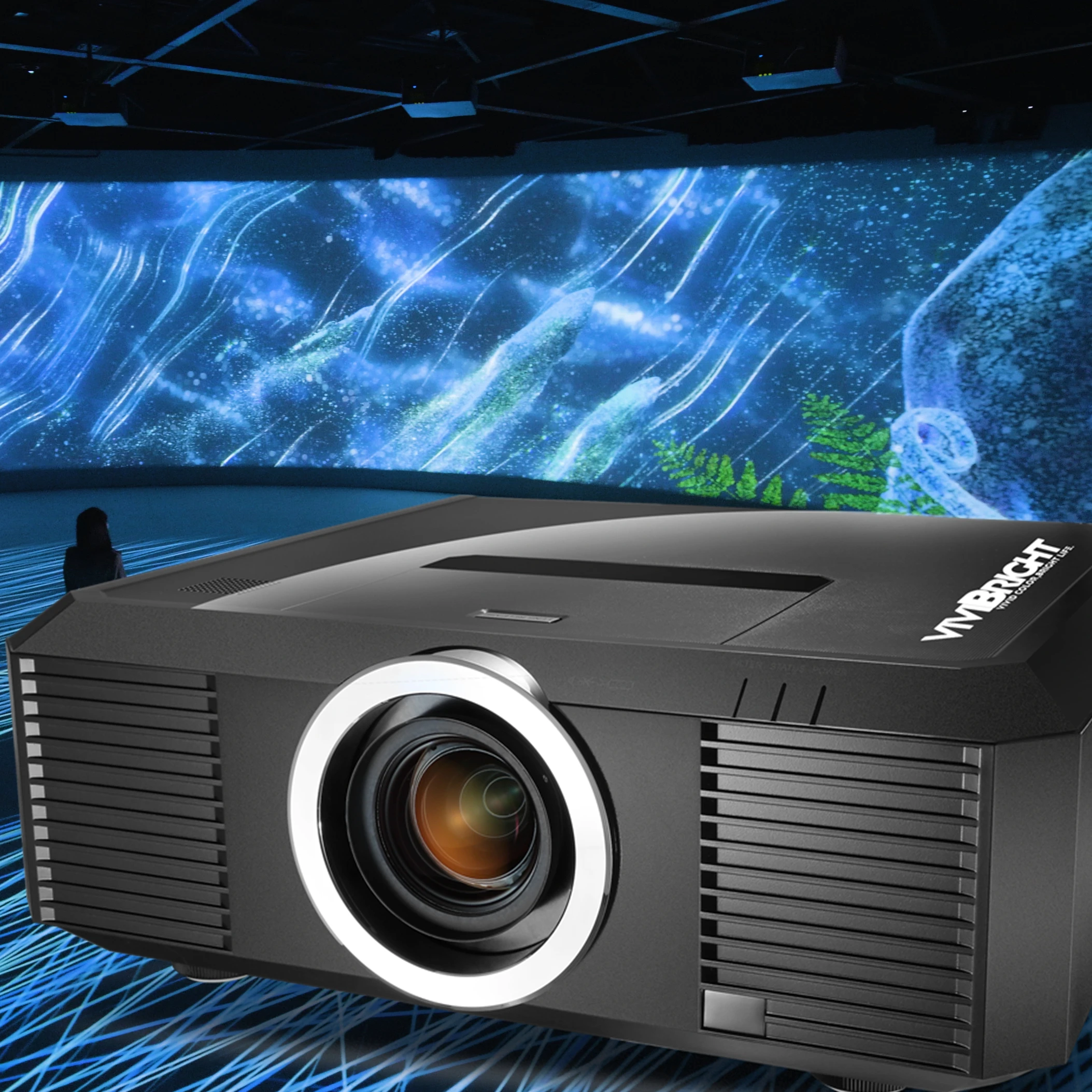 

VIVIBRIGHT PRWU800UP 1920*1200p 4k video game big projection hologram projector 500inch led dlp beamer