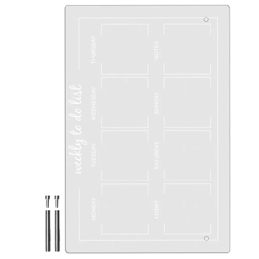 

Stand Freezer Transparent Writing Board Dry Erase Erasable Office Acrylic White Desktop Planner Whiteboard
