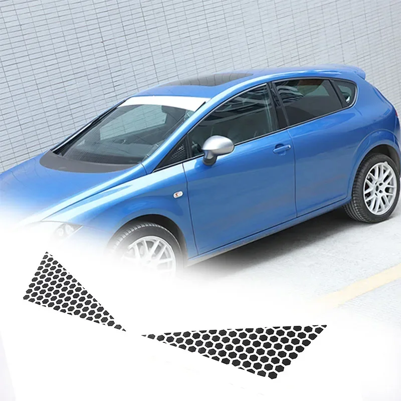

Для SEAT Leon MK2 2008-2012 наклейки на заднее четверть окна-сотовый дизайн, наклейка, автомобильные аксессуары