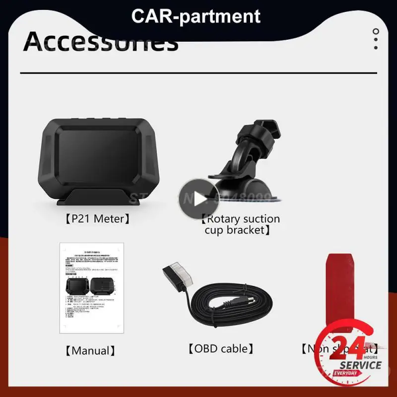 

Obd2 Instrument Cluster Meter Gauge Durable Practical Hud Head Up Display Car Supplies Car On Board Computer Digital Clock Smart