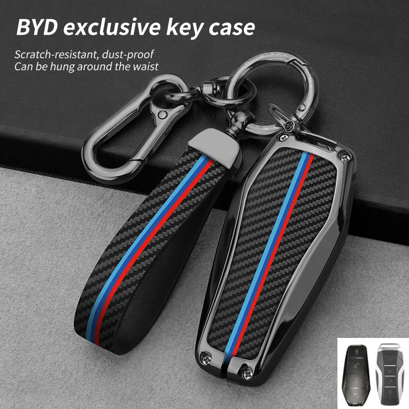 

Car Key Case Metal Cover Shell for BYD Song Dmi Max Qin PLUS Han EV Tang DM Pro Yuan Keychain Protector Auto Accessories