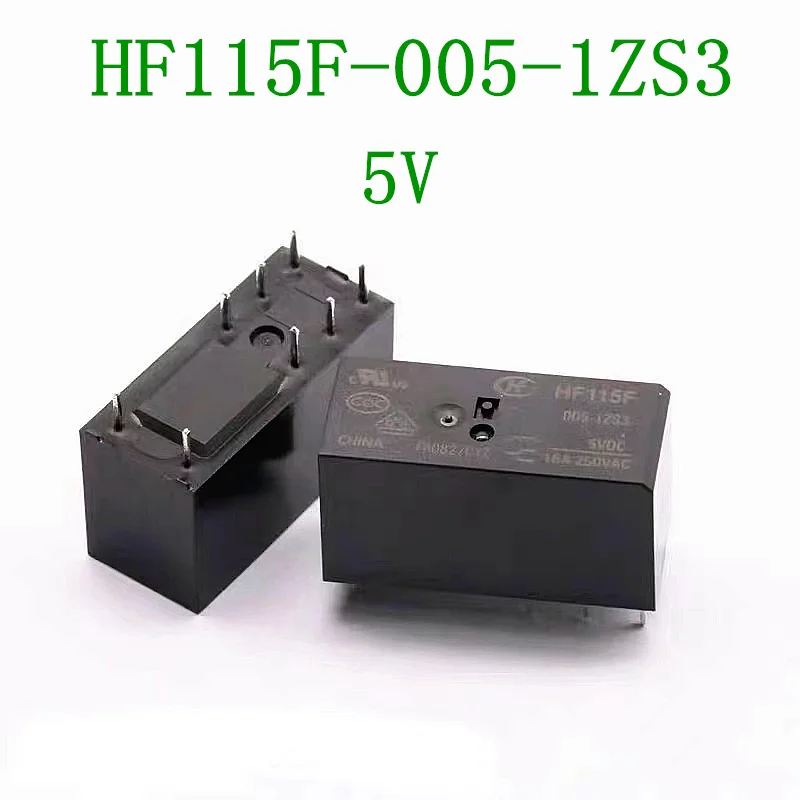 Реле HF115F 005-1ZS3 012-1ZS3 024-1ZS3 16A 250VAC 8pin 5В 12В 24VDC JQC115F HF115F-005 012 реле 50 шт.
