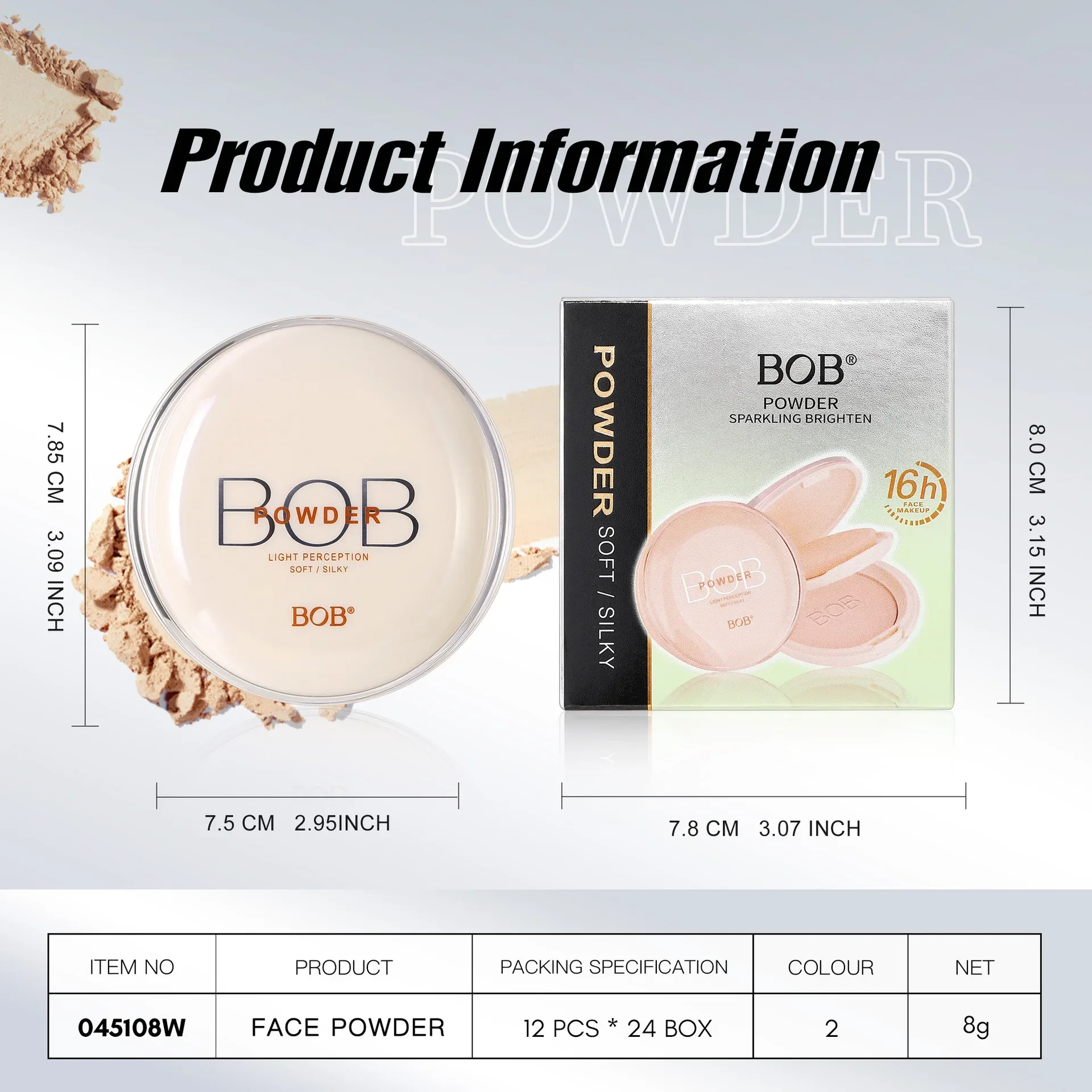 Матирующая пудра BOB Luminous Finishing Powder Oil Control Long Lasting Concealer для лица (art.: 3920dc4397cd3) - 3920dc4397cd3