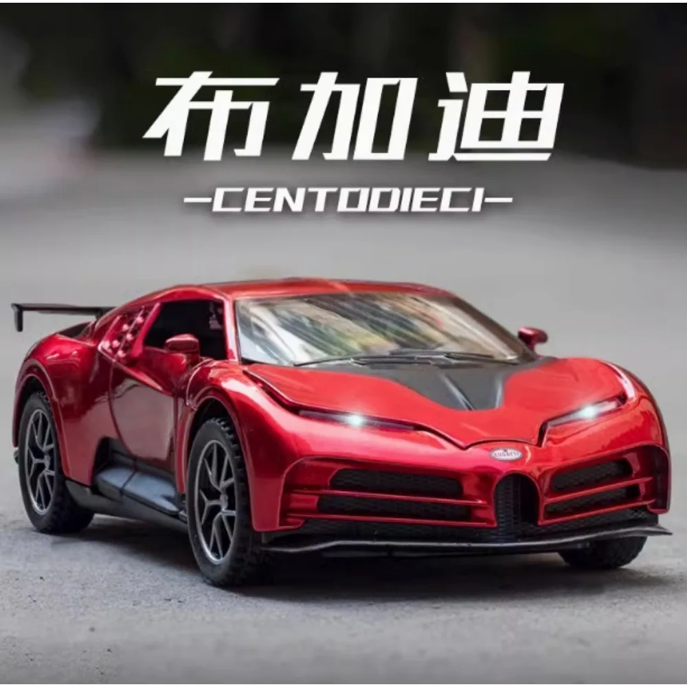 1:32 Bugatti Centodieci литая модель автомобиля из сплава издание на 110-летие звуковая и