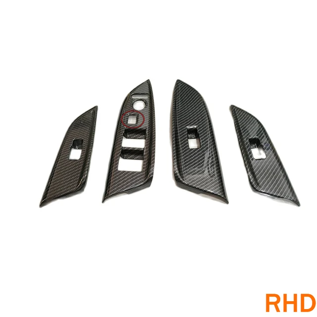 RHD для Honda Fit Jazz GK5 2015-2018 Аксессуары для автомобильной внутренней двери ручки стеклоподъемника панель переключателя кнопки крышки наклейки отделки