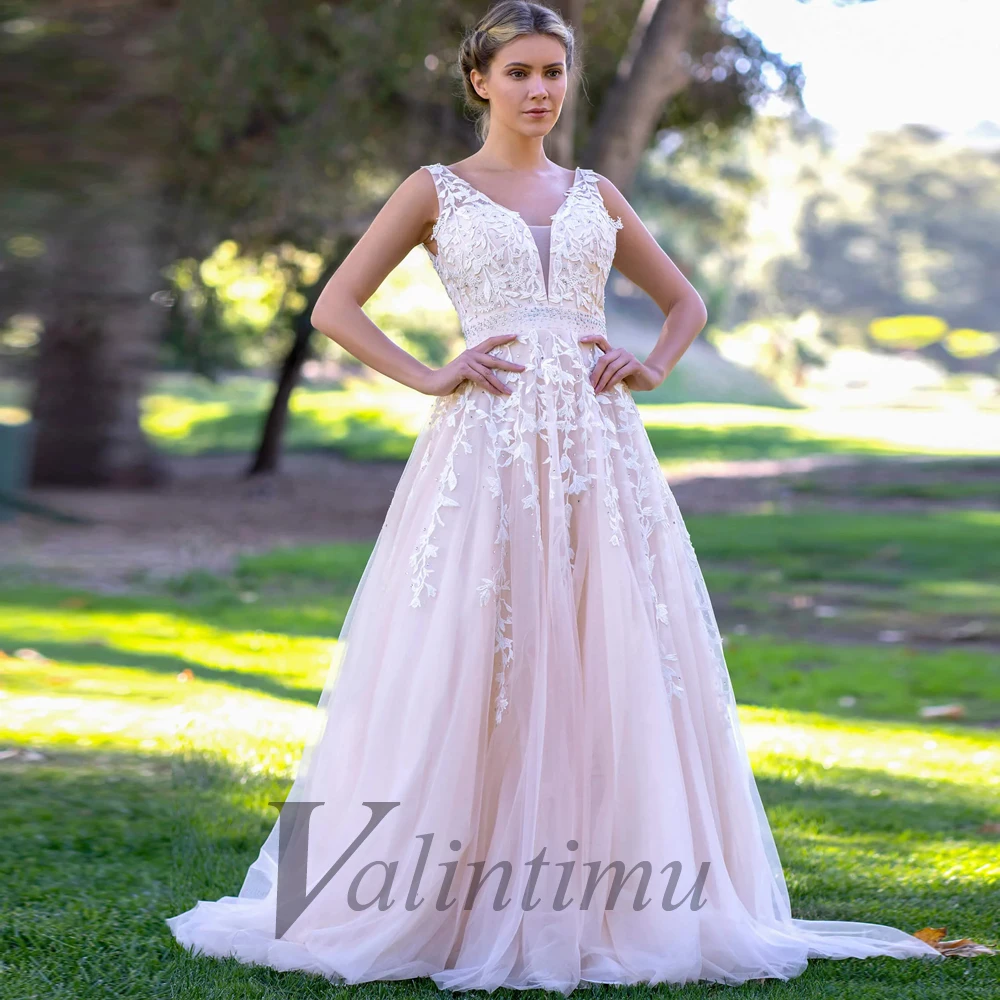 

Graceful Tank Backless Crystals Zipper Evening Dress Party Sleeveless Appliques Tulle Made To Order Vestido De Fiesta Gowns Prom