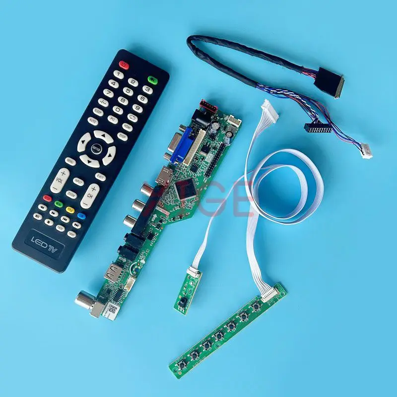 

For LTN156AT09 LTN156AT14 LTN156AT15 LCD Driver Board 15.6" 1366*768 DIY Kit VGA+HDMI+AV+USB 40 Pin LVDS Laptop Screen Analog TV