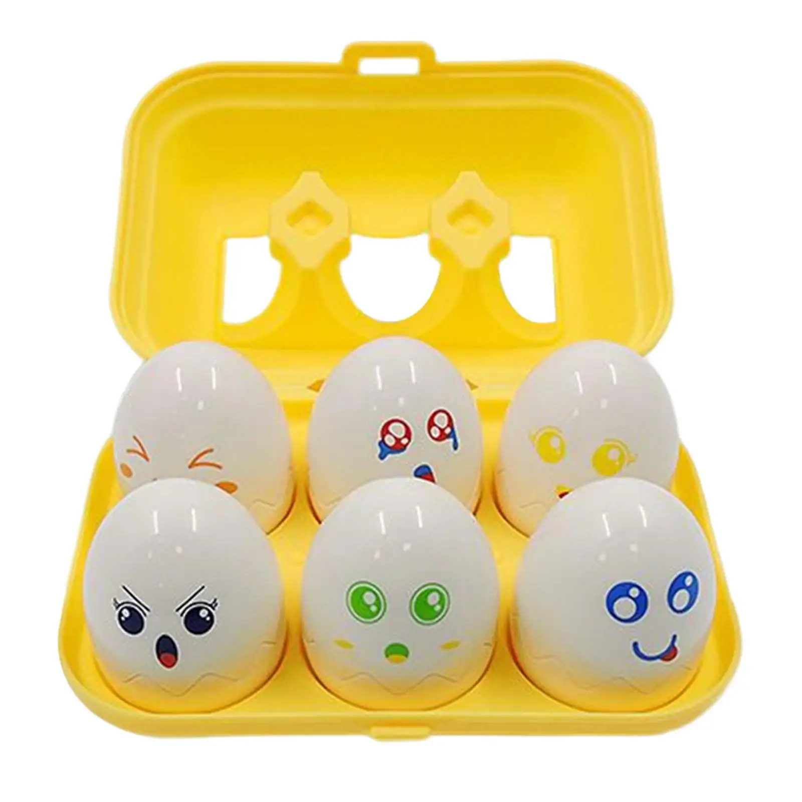 

6 штук сочетающихся яиц игрушка для мелкой моторики с ящиком для хранения яиц Дошкольная обучающая игрушка пасхальные яйца игрушки для дошкольников