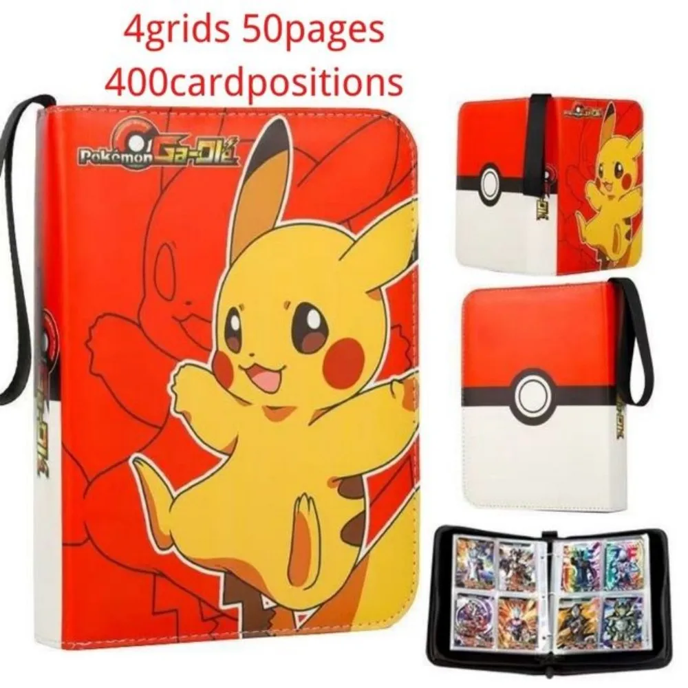 

25-50 pages Picchu Photo Album Notebook Pokemon Poker Map Display Binder GX VMAX EX Letter Protection Card Bookcase