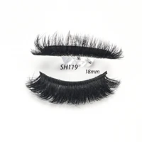 shegoal 5 pairs fluffy lashes silk 25 mm false mink eyelashes sample cosmetics easy fans makeup products russian cosplay wedding