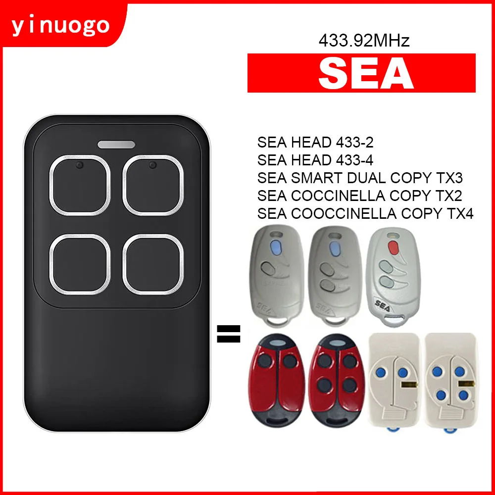 

SEA HEAD 433-2 433-4 / SMART DUAL COPY TX3 / COCCINELLA COPY TX2 / COCCINELLA COPY TX4 / Пульт дистанционного управления дверью гаража 433,92 МГц