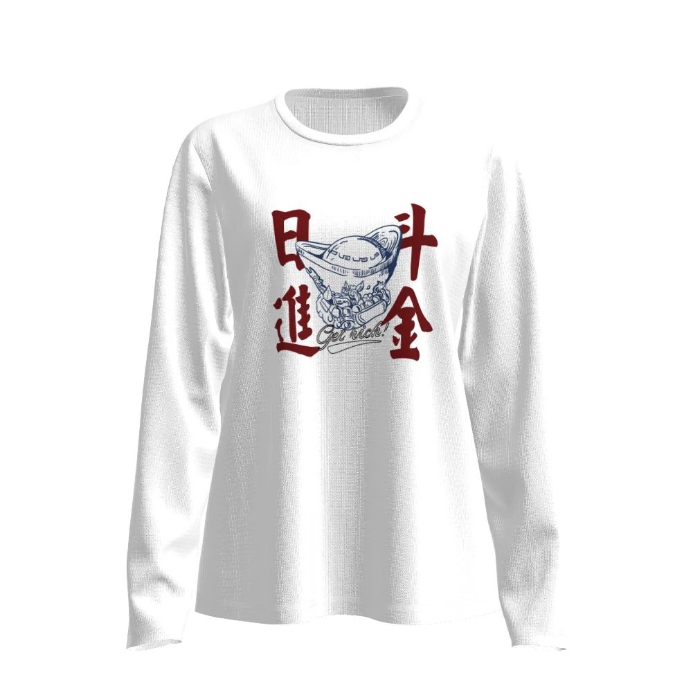 

Женская модная футболка с длинным рукавом и принтом