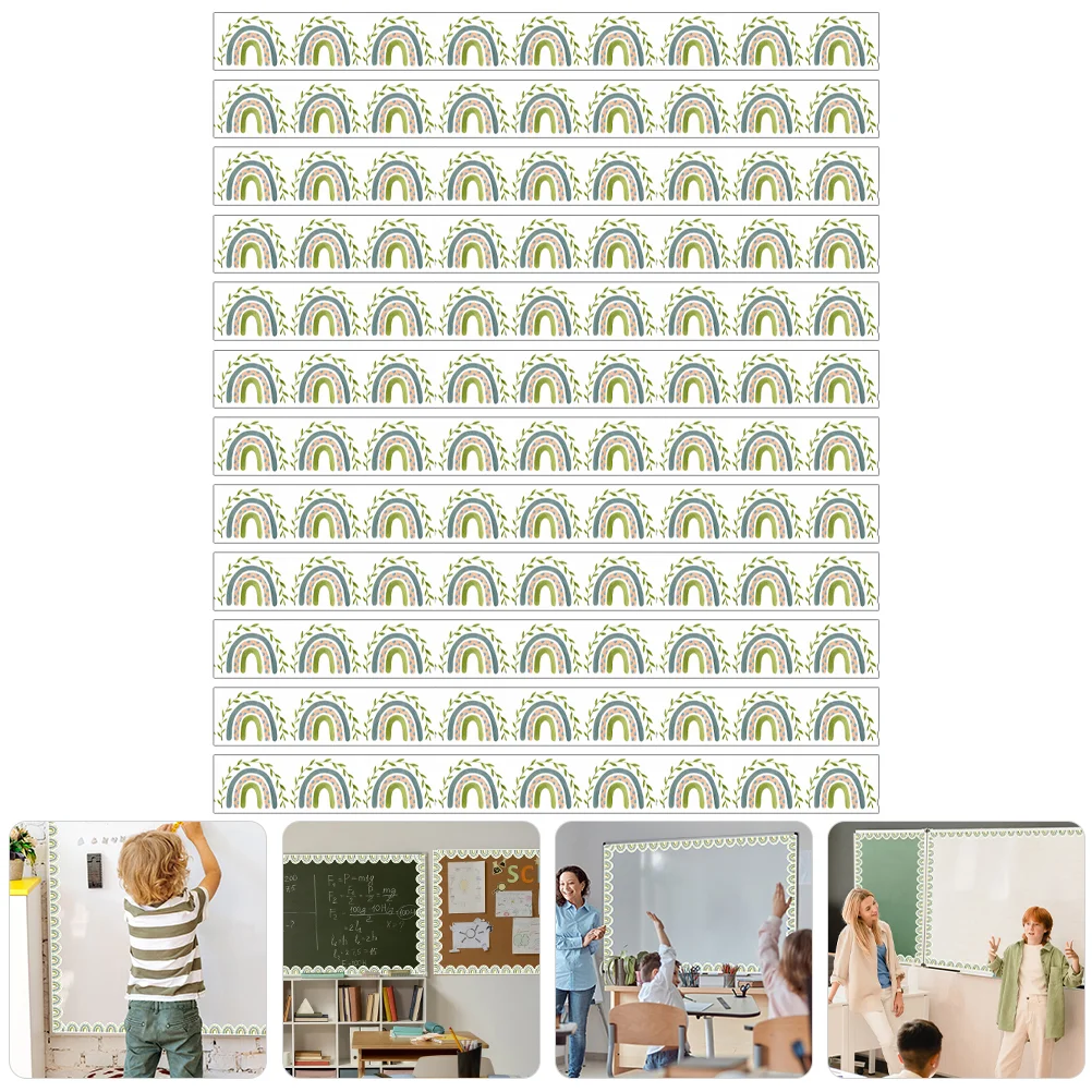 

12 Pcs Magnetic Border Blackboard Bulletin Whiteboards Accessory Adorable Borders Classroom