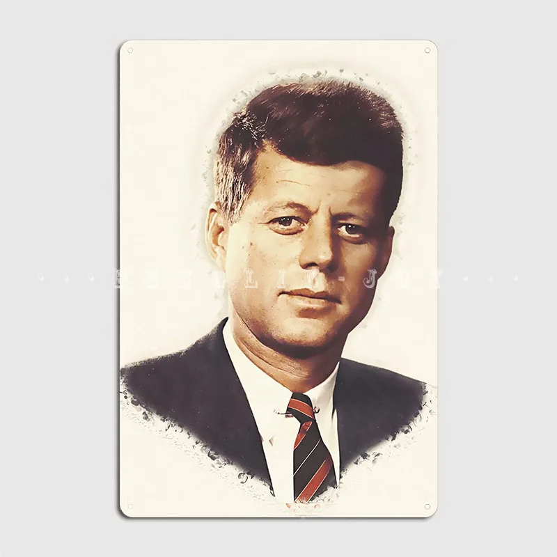 

John F Kennedy Metal Sign Cinema Garage Living Room Personalized Plaques Tin Sign Poster