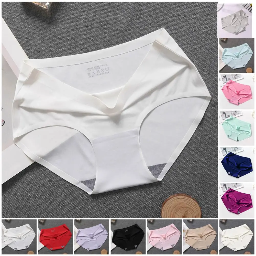 

Fashion Women Briefs Multi-color Women Underwear Reliable Sexy Mid-rise Women Underwear Underpants Solid Color