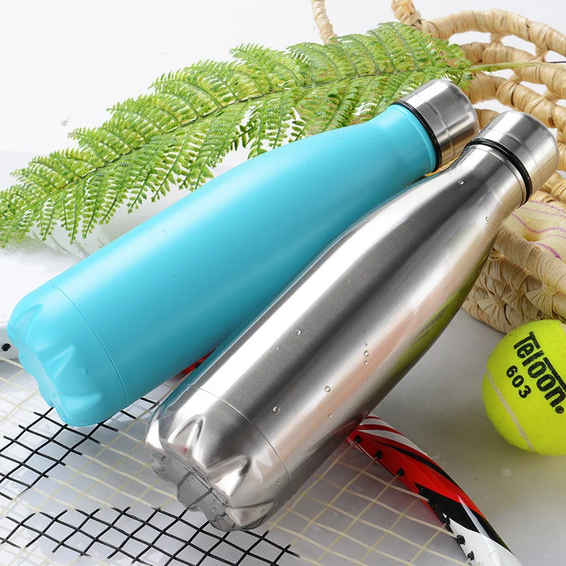 

500ML Stainless Steel Thermos Kettle Vacuum Bottle Keep Hot and Cold Coffee Milk Cup Outdoor Travel Sports Thermos Coke Cup