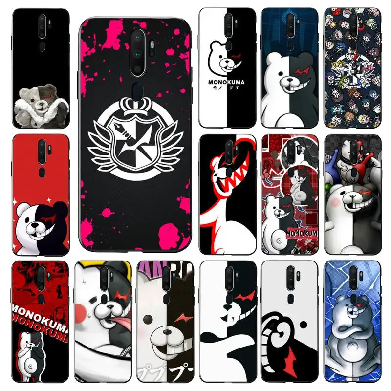 

YNDFCNB Cute Kumamon Danganronpa Monokuma Phone Case for Vivo Y91C Y11 17 19 17 67 81 Oppo A9 2020 Realme c3