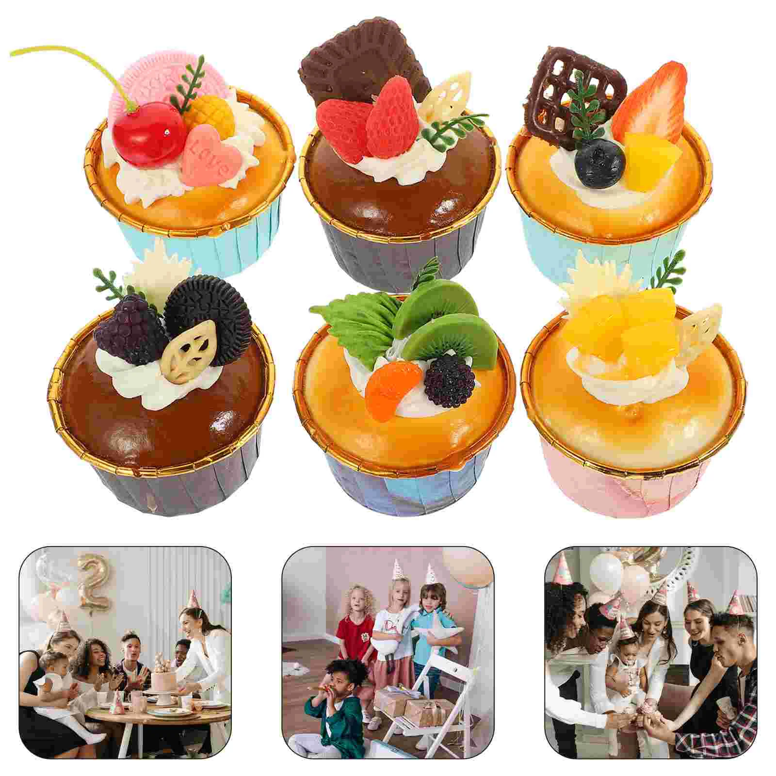 

Simulated Food Home Decors Cake Models Fake Cakes Faux Cupcake Lovely Artificial Photo Props